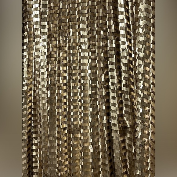Maeve Matte Gold Sequin MIDI Skirt - Picture 5 of 9
